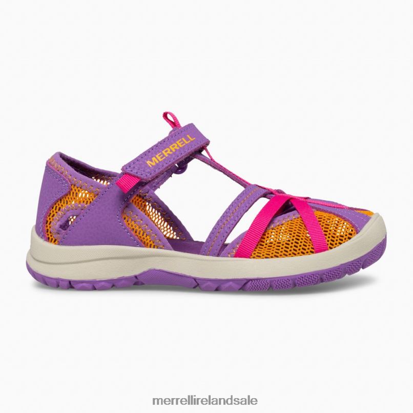 Dragonfly Sandal (MK165698K) Merrell Kids BX26T1415 Purple/Orange Shoes