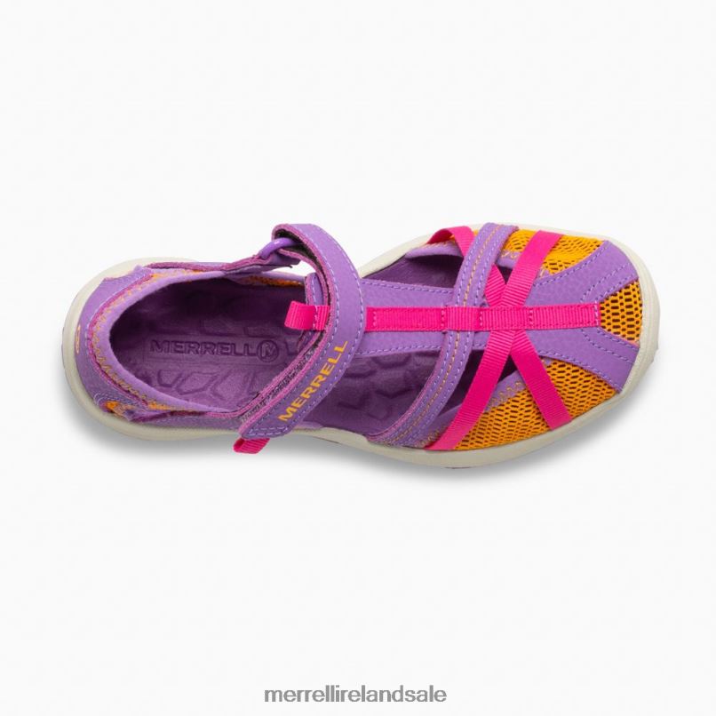 Dragonfly Sandal (MK165698K) Merrell Kids BX26T1415 Purple/Orange Shoes