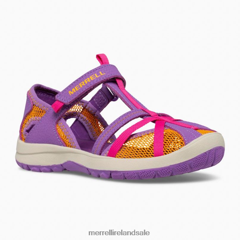 Dragonfly Sandal (MK165698K) Merrell Kids BX26T1415 Purple/Orange Shoes