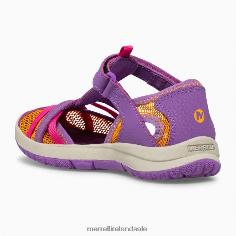 Dragonfly Sandal (MK165698K) Merrell Kids BX26T1415 Purple/Orange Shoes