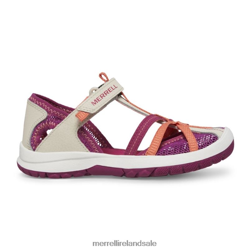 Dragonfly Sandal (MK166805K) Merrell Kids BX26T1414 Grey/Coral Shoes