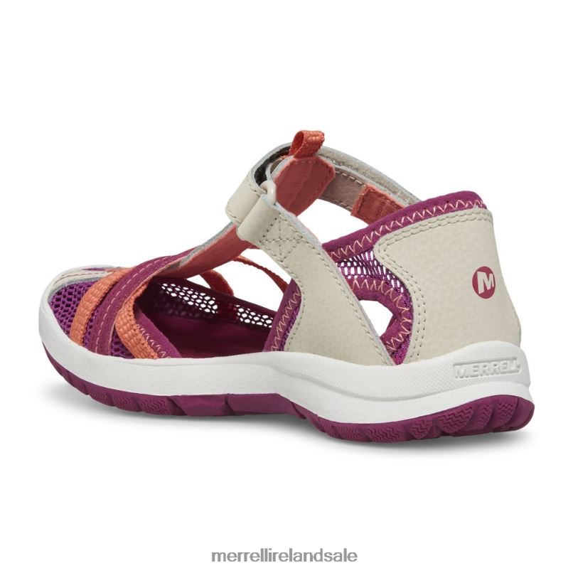 Dragonfly Sandal (MK166805K) Merrell Kids BX26T1414 Grey/Coral Shoes