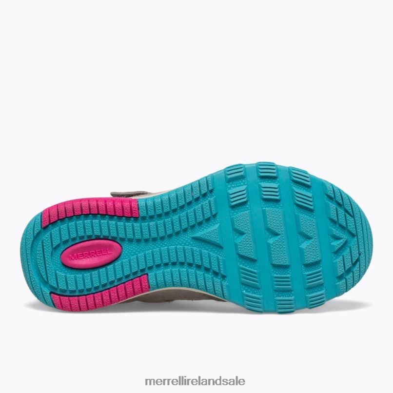 Free Roam Jungle Moc (MK165222) Merrell Kids BX26T1425 Grey/Turq/Berry Shoes