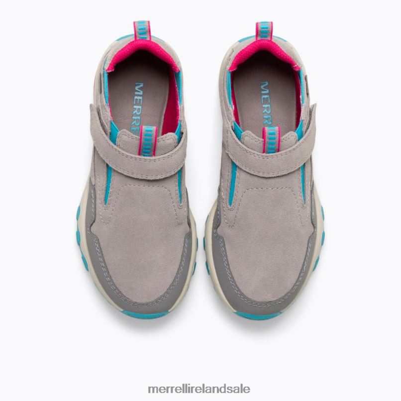 Free Roam Jungle Moc (MK165222) Merrell Kids BX26T1425 Grey/Turq/Berry Shoes