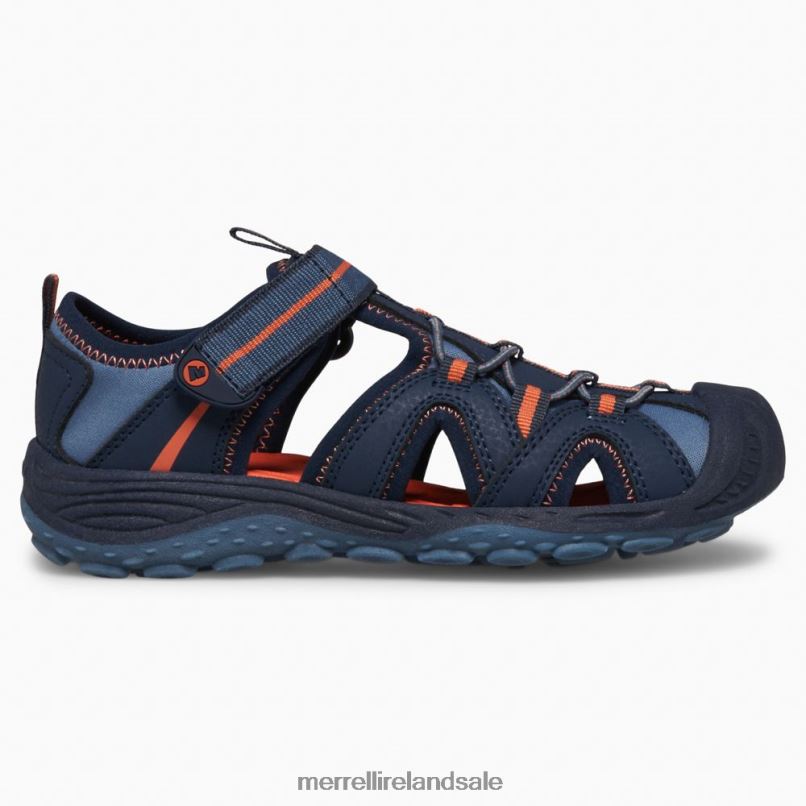 Hydro 2 Sandal (MK266972) Merrell Kids BX26T1474 Navy/Orange Shoes