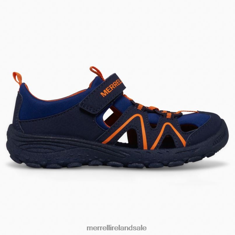 Hydro Explorer (MK266963) Merrell Kids BX26T1410 Navy/Orange Shoes