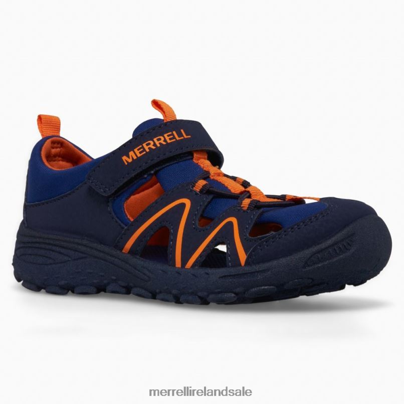Hydro Explorer (MK266963) Merrell Kids BX26T1410 Navy/Orange Shoes
