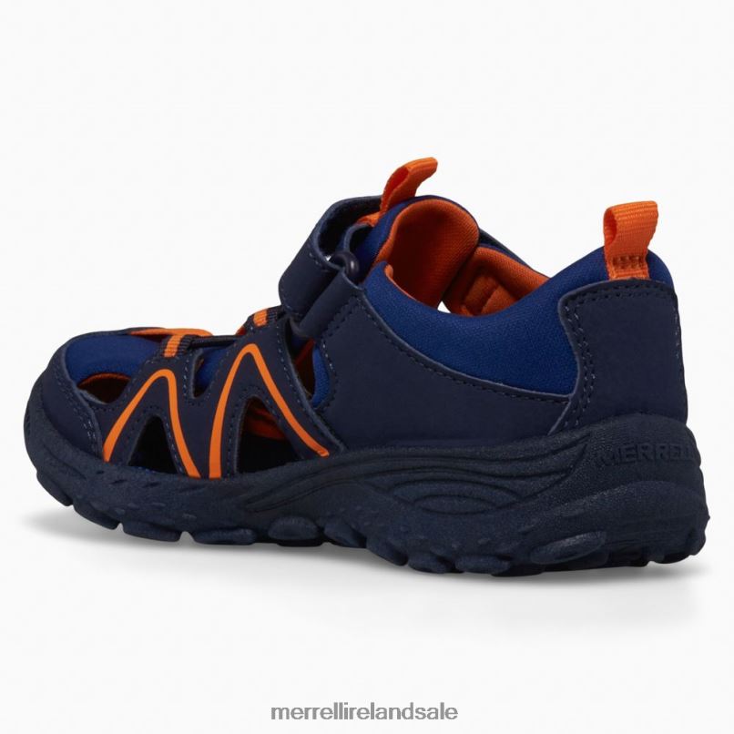 Hydro Explorer (MK266963) Merrell Kids BX26T1410 Navy/Orange Shoes
