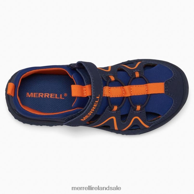 Hydro Explorer (MK266963) Merrell Kids BX26T1410 Navy/Orange Shoes