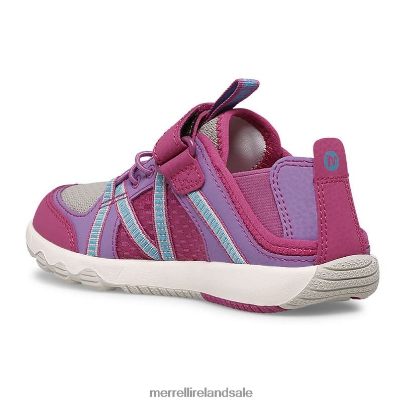 Hydro Free Roam Sandal (MK165669K) Merrell Kids BX26T1498 Fuchsia/Turq Shoes