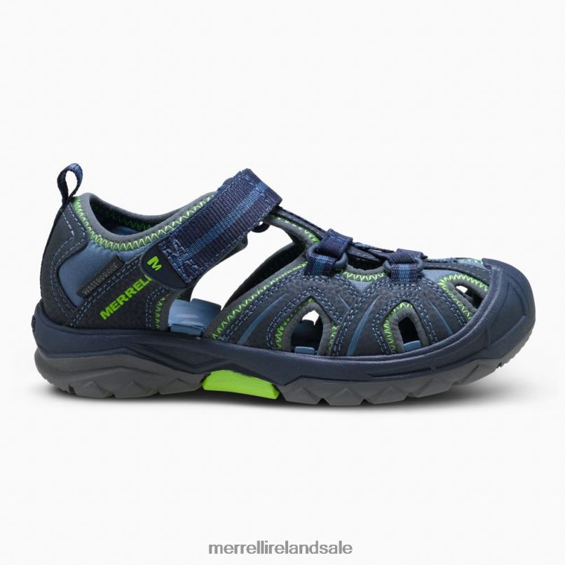 Hydro Sandal (MY53375) Merrell Kids BX26T1413 Navy / Green Shoes