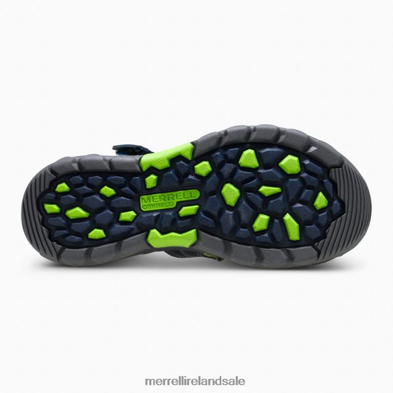 Hydro Sandal (MY53375) Merrell Kids BX26T1413 Navy / Green Shoes