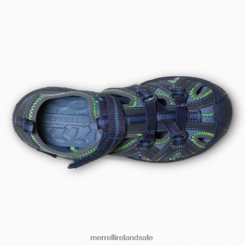 Hydro Sandal (MY53375) Merrell Kids BX26T1413 Navy / Green Shoes
