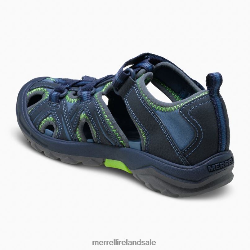 Hydro Sandal (MY53375) Merrell Kids BX26T1413 Navy / Green Shoes