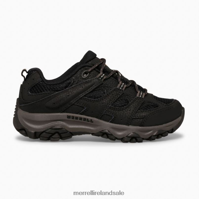 Moab 3 Low Lace Shoe (MK265707) Merrell Kids BX26T1428 Black Shoes