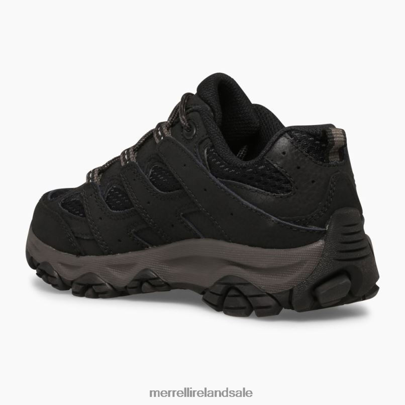 Moab 3 Low Lace Shoe (MK265707) Merrell Kids BX26T1428 Black Shoes