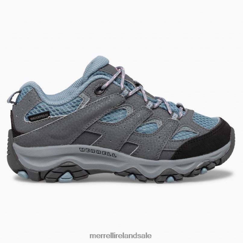 Moab 3 Low Lace Waterproof Sneaker (MK165706) Merrell Kids BX26T1477 Altitude Shoes