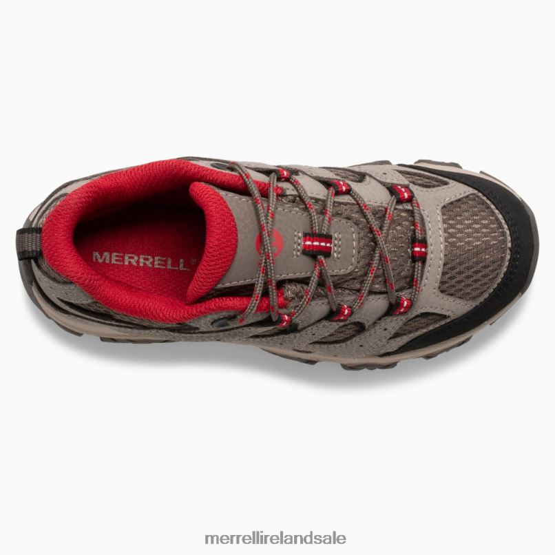 Moab 3 Low Lace Waterproof Sneaker (MK265705) Merrell Kids BX26T1478 Boulder Red Shoes