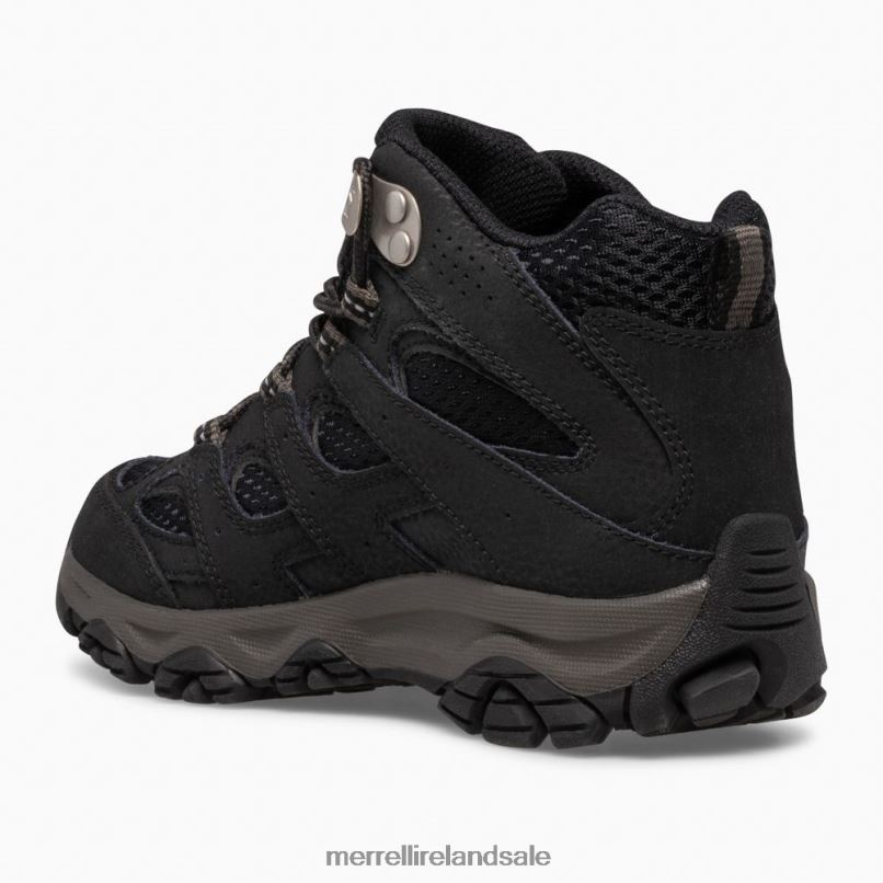 Moab 3 Mid Waterproof Boot (MK265702) Merrell Kids BX26T1431 Black Shoes
