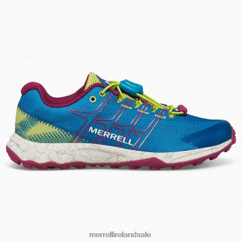 Moab Flight Low A/C (MK167108) Merrell Kids BX26T1389 Teal/Lime/Fuchsia Shoes