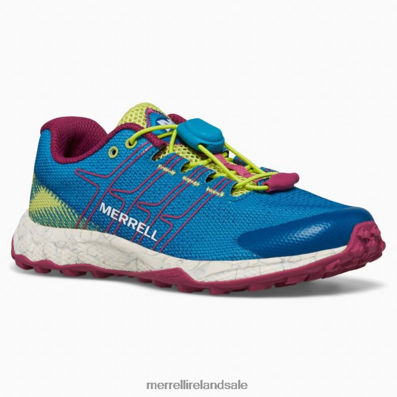 Moab Flight Low A/C (MK167108) Merrell Kids BX26T1389 Teal/Lime/Fuchsia Shoes