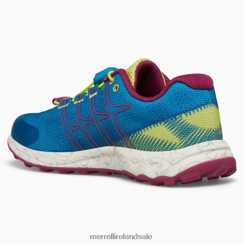 Moab Flight Low A/C (MK167108) Merrell Kids BX26T1389 Teal/Lime/Fuchsia Shoes