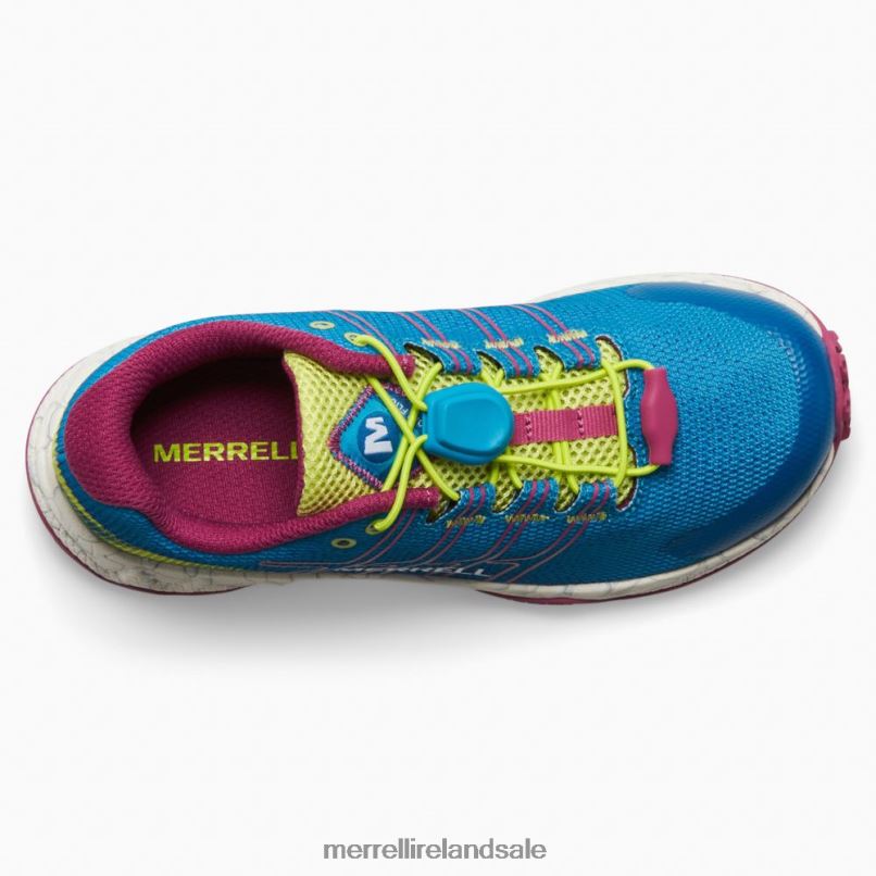 Moab Flight Low A/C (MK167108) Merrell Kids BX26T1389 Teal/Lime/Fuchsia Shoes