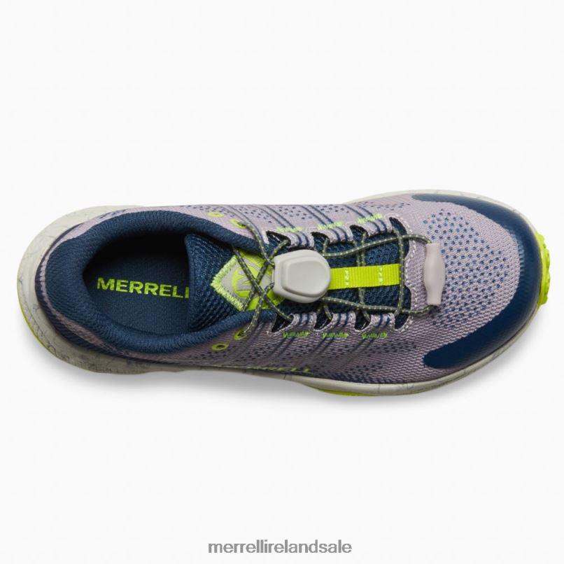 Moab Flight Low A/C (MK266772) Merrell Kids BX26T1388 Grey/Navy/Citron Shoes