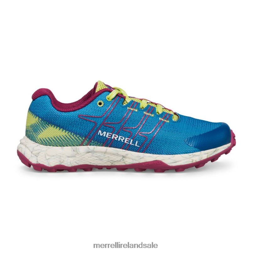 Moab Flight Low (MK167107) Merrell Kids BX26T1438 Teal/Lime/Fuchsia Shoes