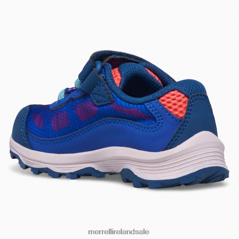 Moab Speed Low A/C Jr. Waterproof Sneaker (ML167123) Merrell Kids BX26T1369 Blue/Berry/Turquoise Shoes