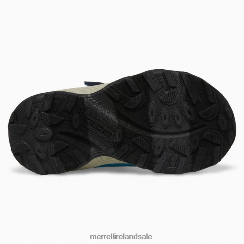Moab Speed Low A/C Jr. Waterproof Sneaker (ML267122) Merrell Kids BX26T1368 Navy/Hi Viz Shoes