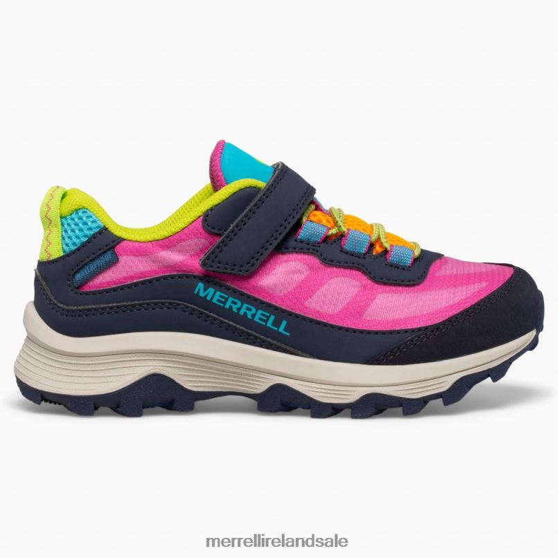Moab Speed Low A/C Waterproof (MK166216) Merrell Kids BX26T1367 Navy/Multi Shoes
