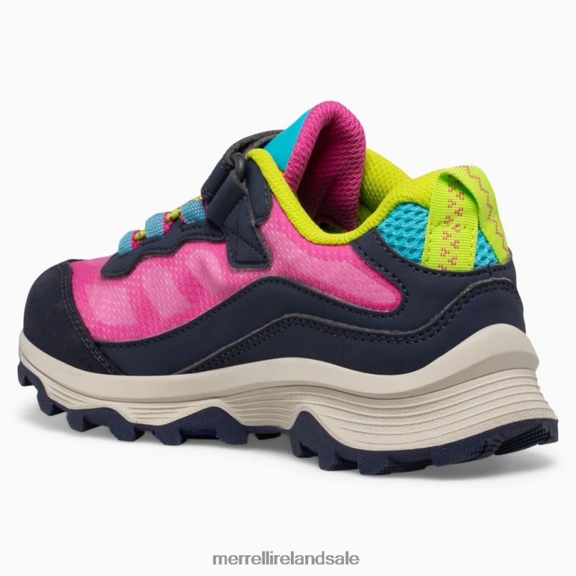 Moab Speed Low A/C Waterproof (MK166216) Merrell Kids BX26T1367 Navy/Multi Shoes