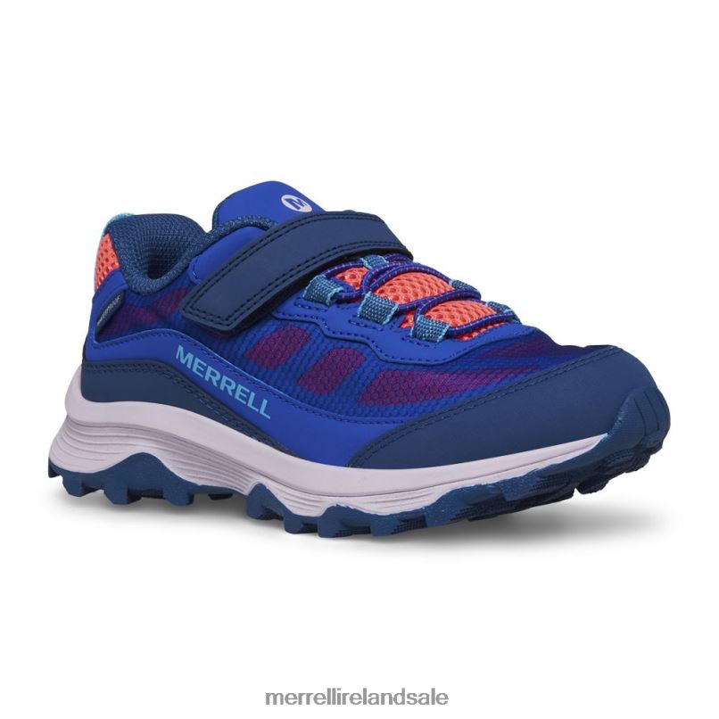 Moab Speed Low A/C Waterproof (MK166989) Merrell Kids BX26T1364 Blue/Berry/Turq Shoes
