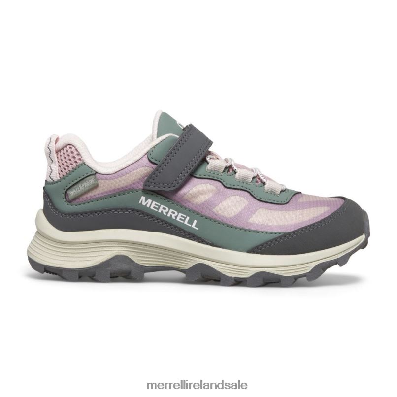 Moab Speed Low A/C Waterproof (MK167235) Merrell Kids BX26T1361 Dusty Pink/Olive Shoes