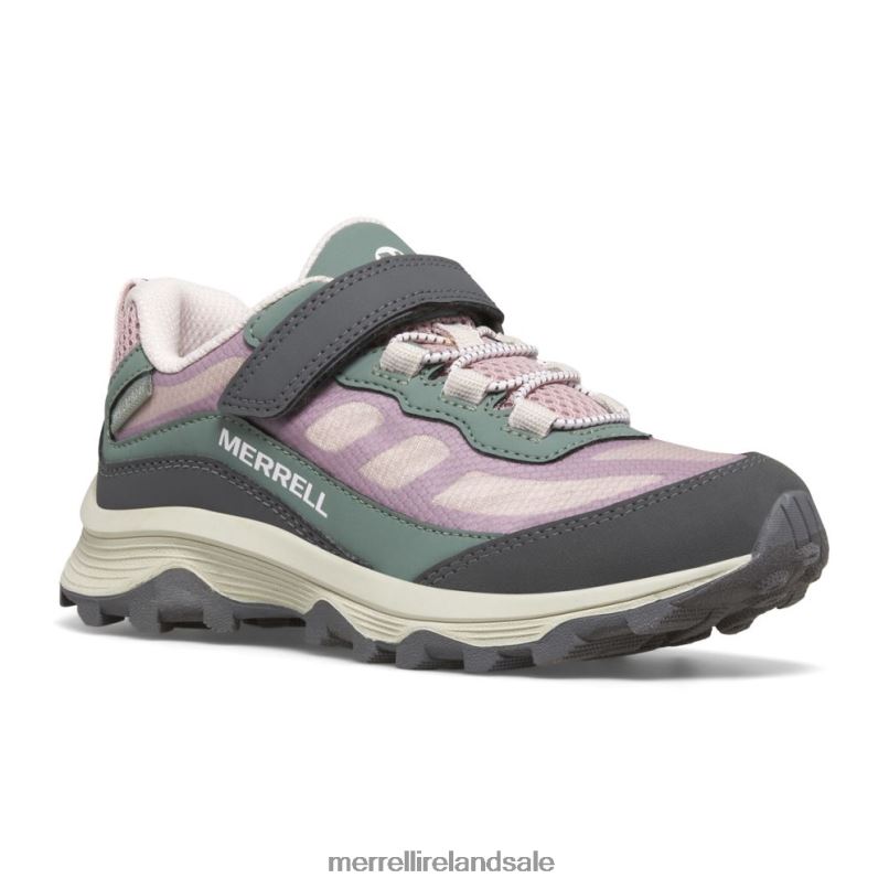 Moab Speed Low A/C Waterproof (MK167235) Merrell Kids BX26T1361 Dusty Pink/Olive Shoes