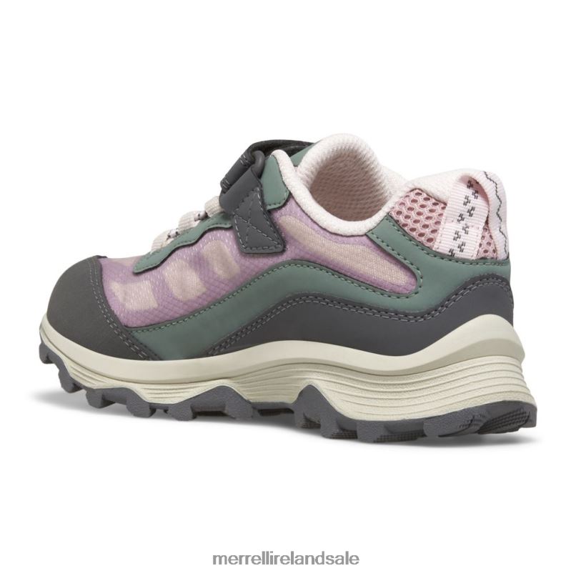 Moab Speed Low A/C Waterproof (MK167235) Merrell Kids BX26T1361 Dusty Pink/Olive Shoes