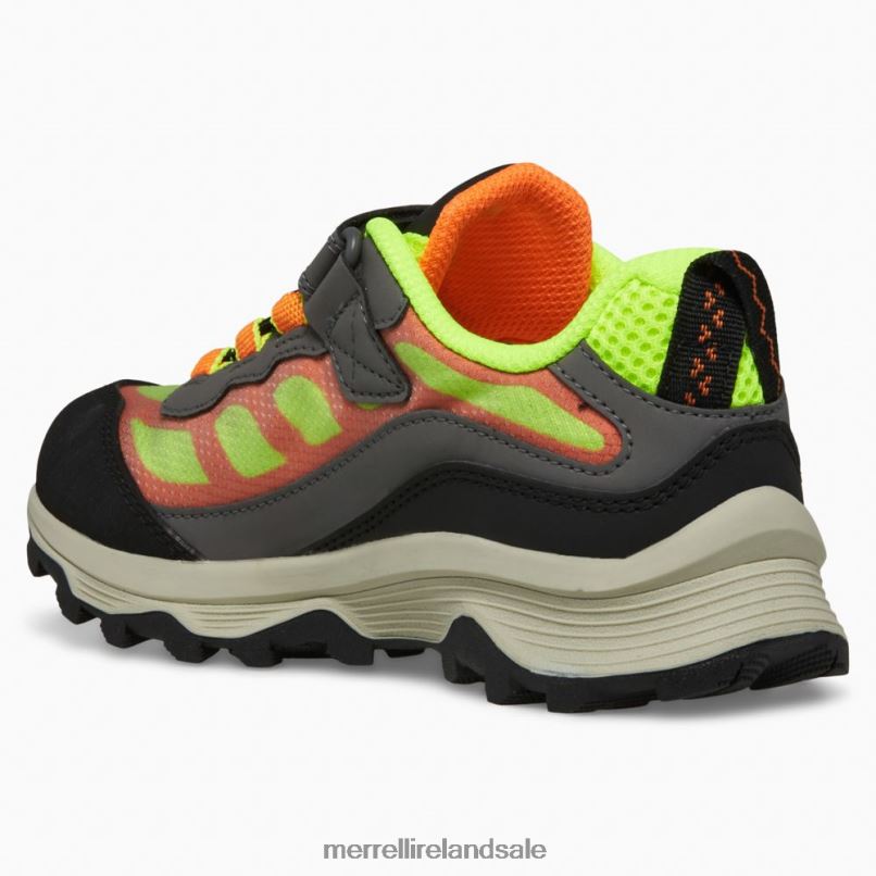 Moab Speed Low A/C Waterproof (MK266774) Merrell Kids BX26T1366 Grey/Hi Viz/Orange Shoes