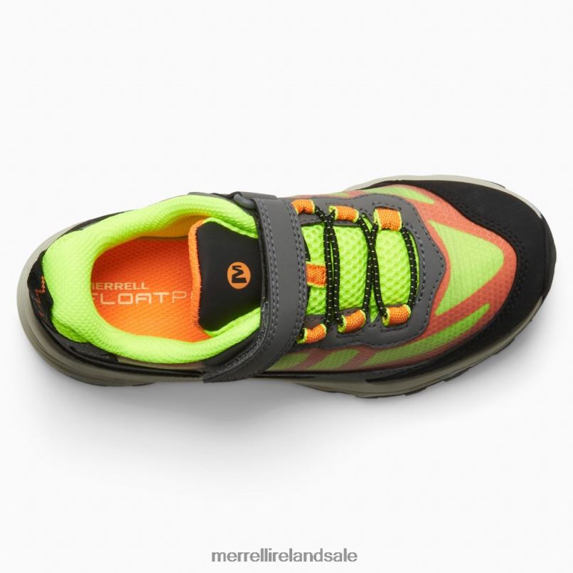 Moab Speed Low A/C Waterproof (MK266774) Merrell Kids BX26T1366 Grey/Hi Viz/Orange Shoes
