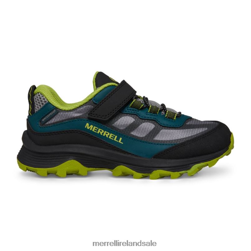 Moab Speed Low A/C Waterproof (MK267111) Merrell Kids BX26T1365 Deep Green/Black Shoes