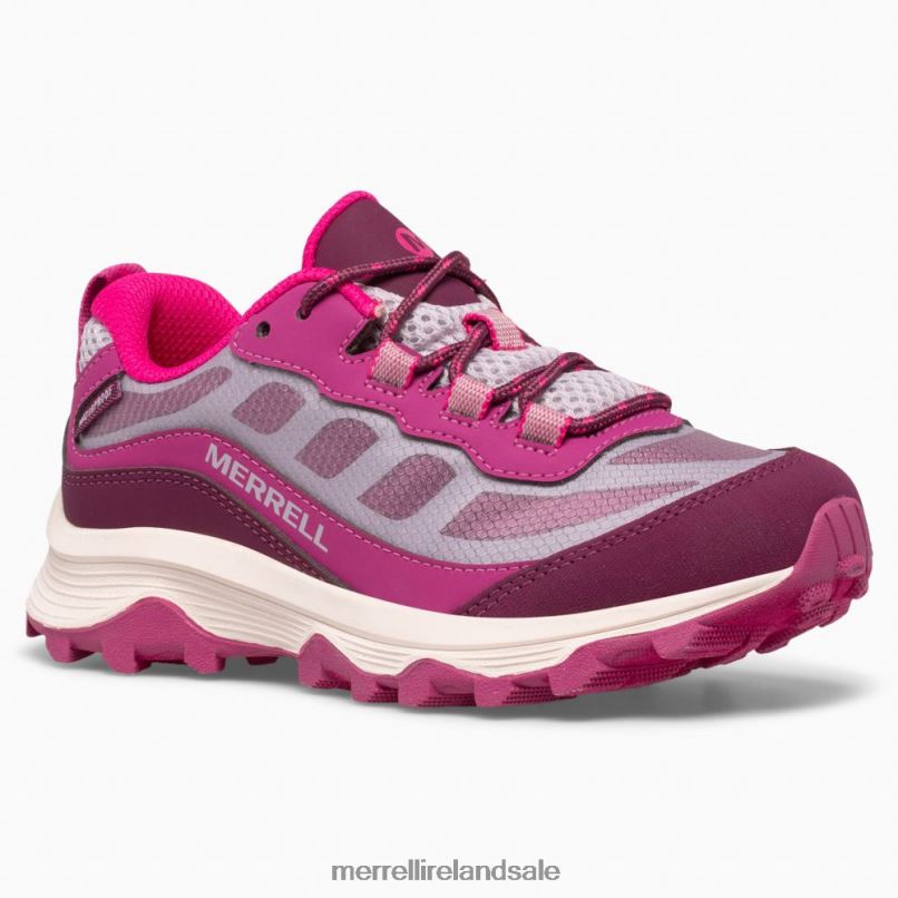 Moab Speed Low Waterproof (MK165980) Merrell Kids BX26T1376 Grey/Berry Shoes