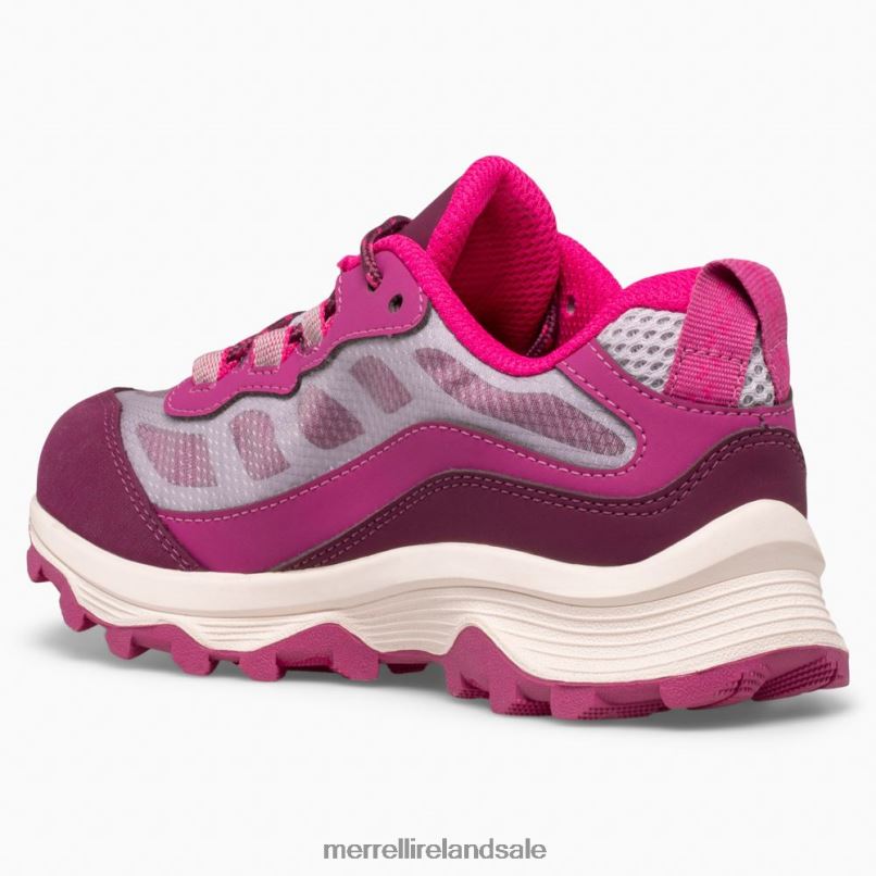 Moab Speed Low Waterproof (MK165980) Merrell Kids BX26T1376 Grey/Berry Shoes