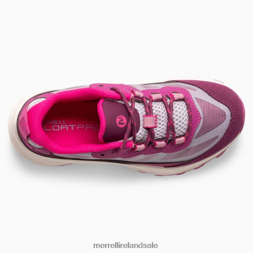 Moab Speed Low Waterproof (MK165980) Merrell Kids BX26T1376 Grey/Berry Shoes