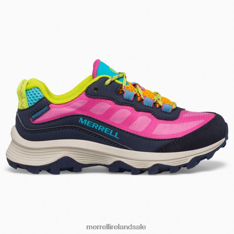 Moab Speed Low Waterproof (MK166215) Merrell Kids BX26T1371 Navy/Multi Shoes