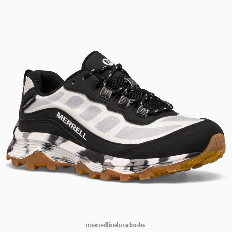 Moab Speed Low Waterproof (MK266260) Merrell Kids BX26T1373 Black/White Shoes