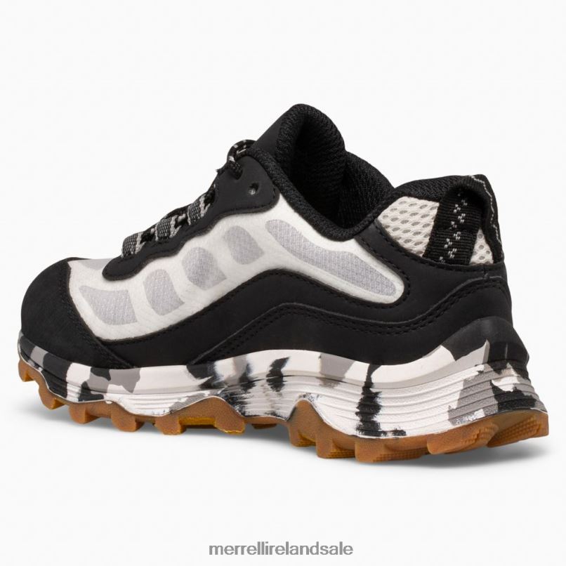 Moab Speed Low Waterproof (MK266260) Merrell Kids BX26T1373 Black/White Shoes