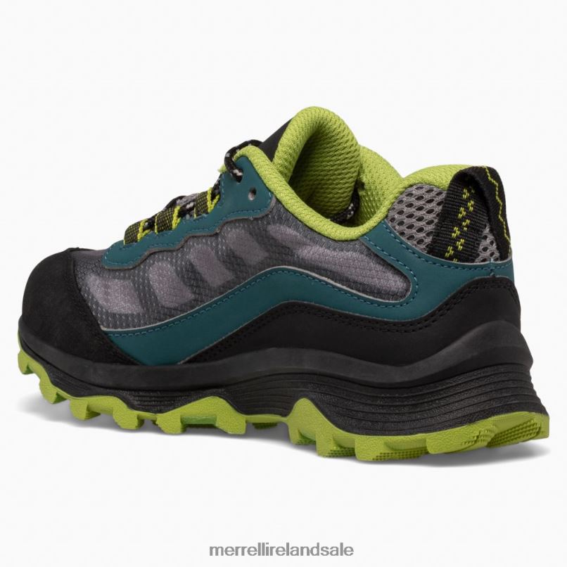 Moab Speed Low Waterproof (MK266264) Merrell Kids BX26T1370 Deep Green/Black Shoes