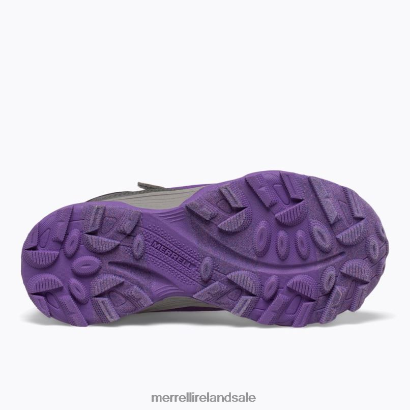 Moab Speed Mid A/C Waterproof (MK165209) Merrell Kids BX26T1387 Grey/Pink/Purple Shoes