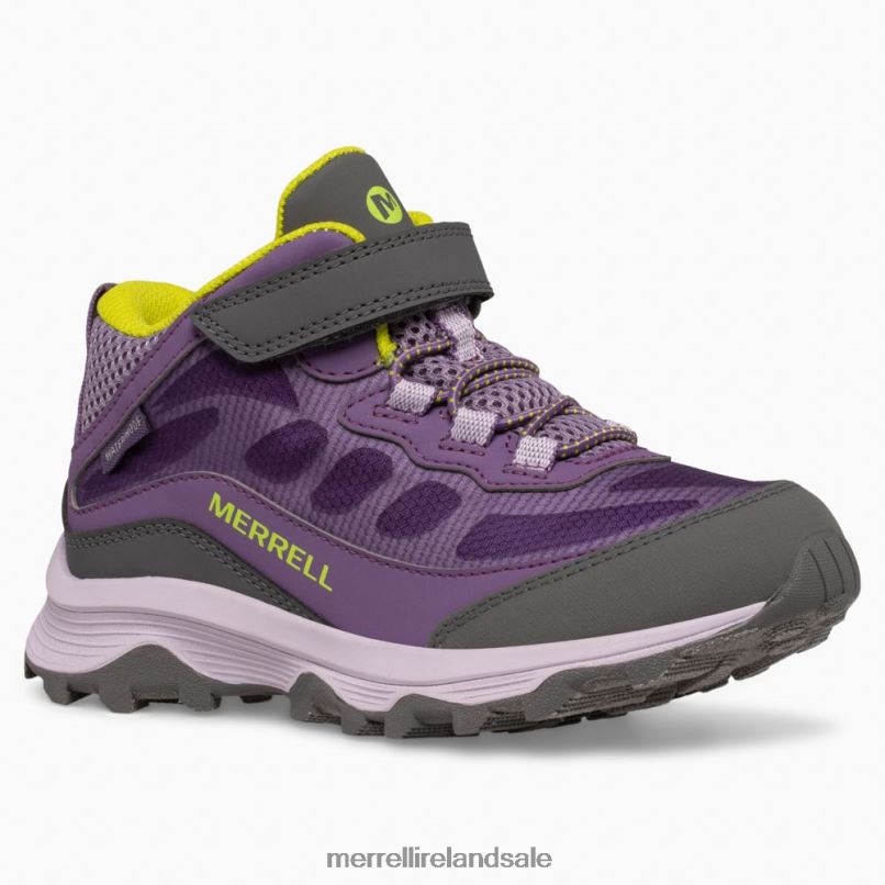 Moab Speed Mid A/C Waterproof (MK166276) Merrell Kids BX26T1386 Grape Cadet Shoes