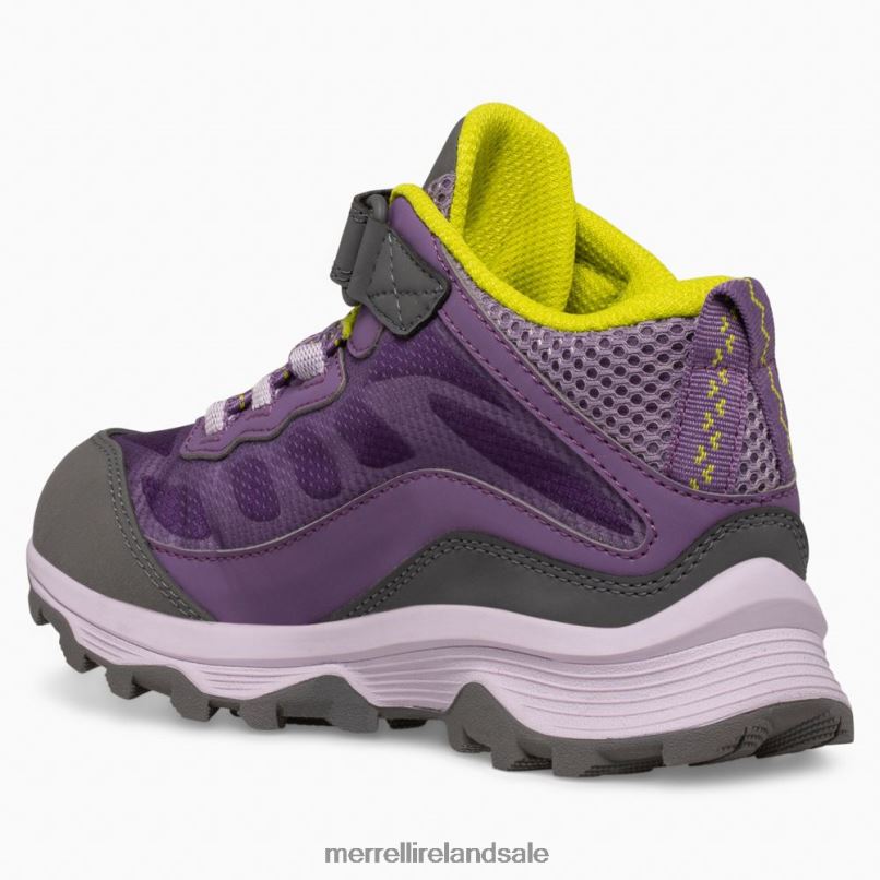 Moab Speed Mid A/C Waterproof (MK166276) Merrell Kids BX26T1386 Grape Cadet Shoes